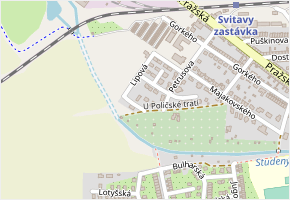 Topolová v obci Svitavy - mapa ulice
