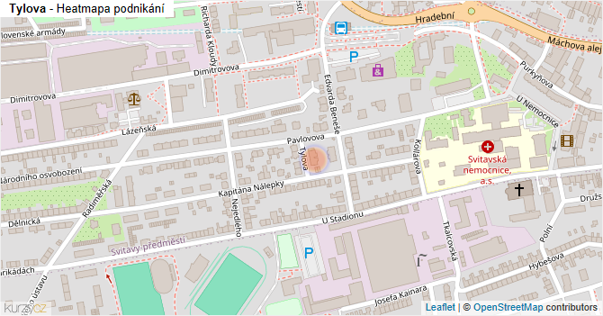 Tylova - mapa podnikání