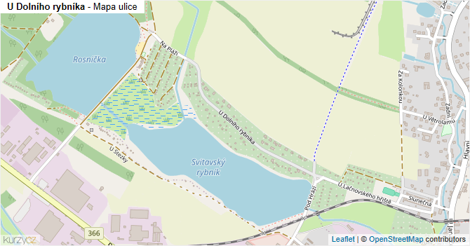 U Dolního rybníka - mapa ulice