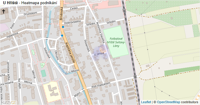 U Hřiště - mapa podnikání