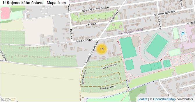 U Kojeneckého ústavu - mapa firem