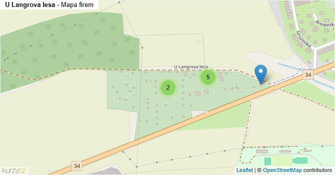 U Langrova lesa - mapa firem