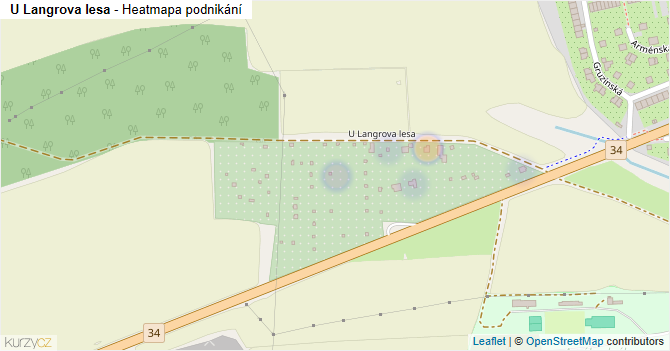 U Langrova lesa - mapa podnikání