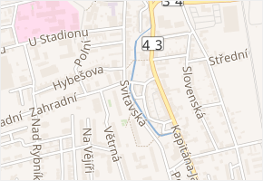 U Potoka v obci Svitavy - mapa ulice