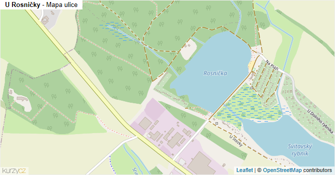 U Rosničky - mapa ulice