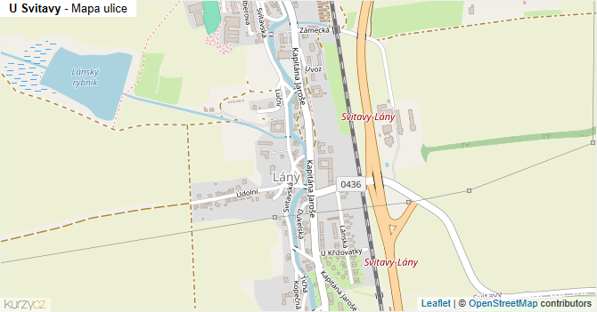 U Svitavy - mapa ulice