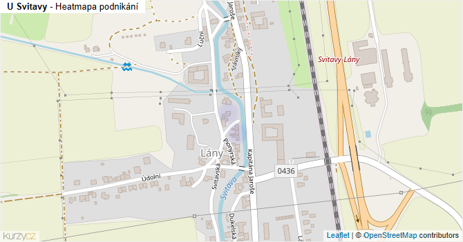 U Svitavy - mapa podnikání