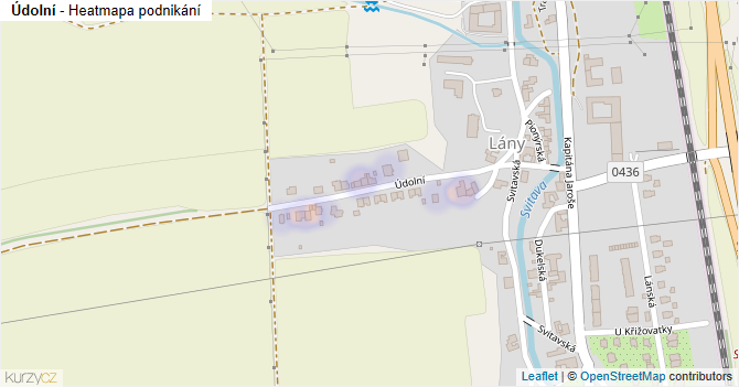 Údolní - mapa podnikání