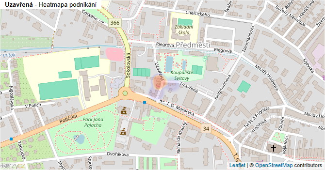 Uzavřená - mapa podnikání