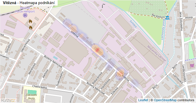 Vítězná - mapa podnikání