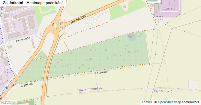 Za Jatkami - mapa podnikání