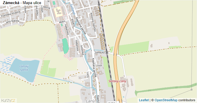 Zámecká - mapa ulice