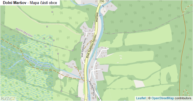 Dolní Maršov - mapa části obce