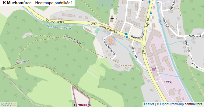 K Muchomůrce - mapa podnikání