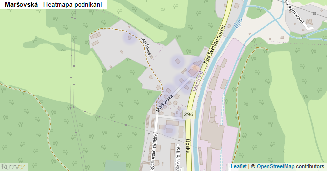 Maršovská - mapa podnikání
