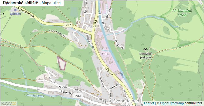 Rýchorské sídliště - mapa ulice