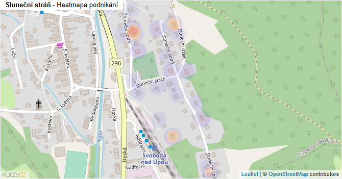 Sluneční stráň - mapa podnikání