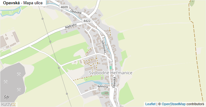 Opavská - mapa ulice