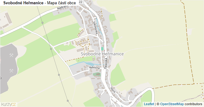 Svobodné Heřmanice - mapa části obce
