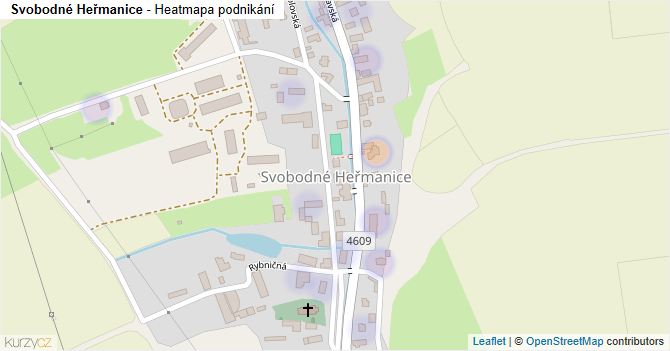 Svobodné Heřmanice - mapa podnikání