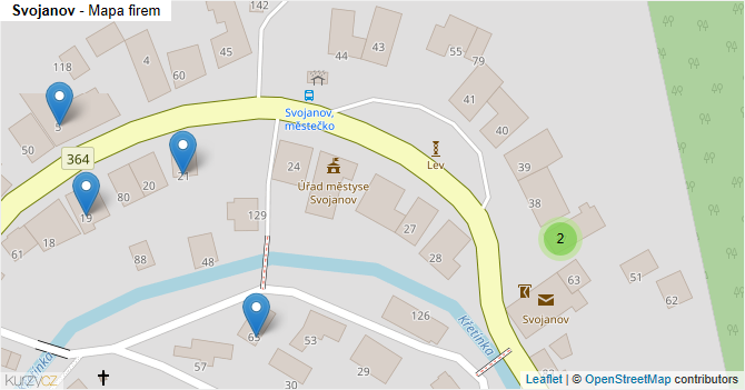 Svojanov - mapa firem
