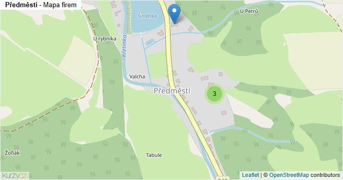 Předměstí - mapa firem