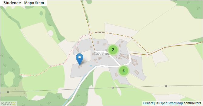 Studenec - mapa firem