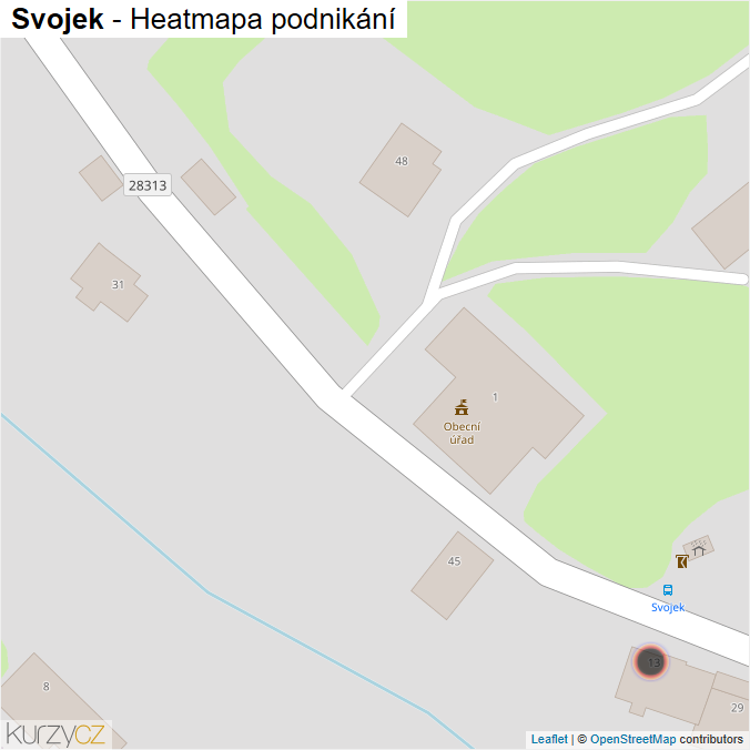 Mapa Svojek - Firmy v obci.