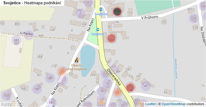 Svojetice - mapa podnikání