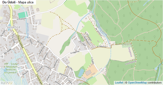 Do Údolí - mapa ulice