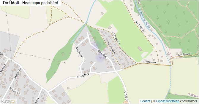 Do Údolí - mapa podnikání