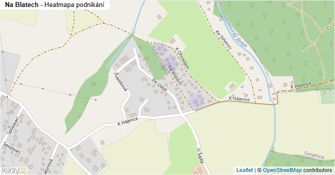 Na Blatech - mapa podnikání
