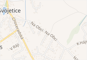 Na Obci v obci Svojetice - mapa ulice