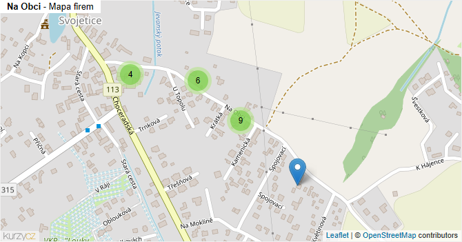 Na Obci - mapa firem