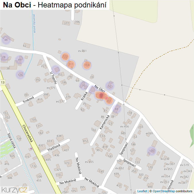 Mapa Na Obci - Firmy v ulici.