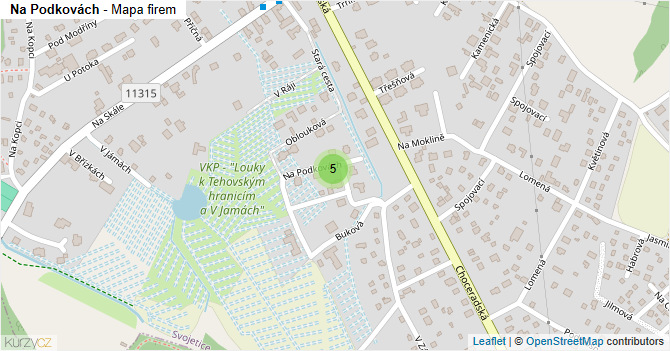 Na Podkovách - mapa firem