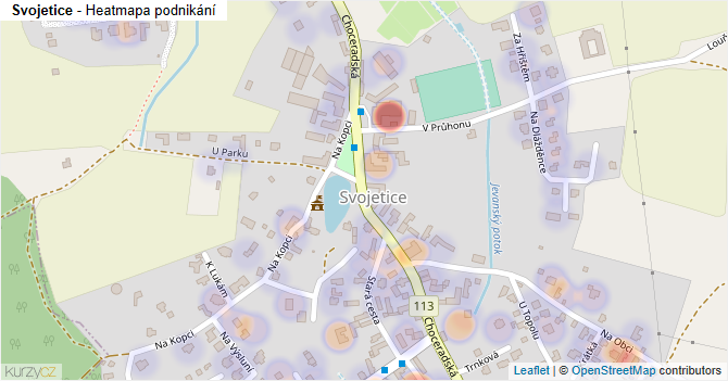 Svojetice - mapa podnikání