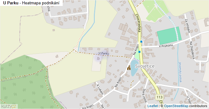 U Parku - mapa podnikání