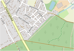 V Zahradách v obci Svojetice - mapa ulice