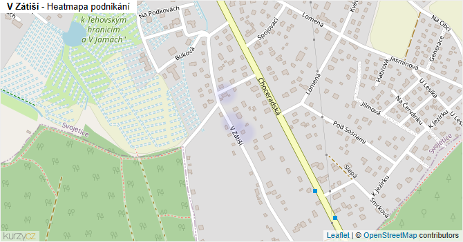 V Zátiší - mapa podnikání