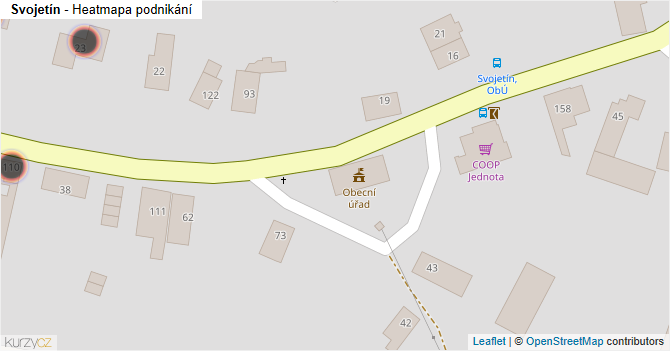 Svojetín - mapa podnikání