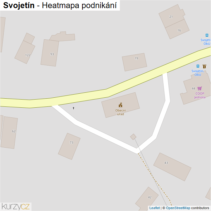 Mapa Svojetín - Firmy v obci.