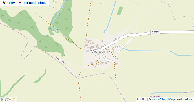 Veclov - mapa části obce