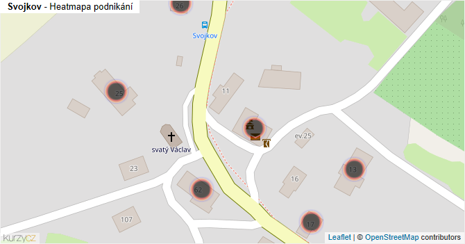 Svojkov - mapa podnikání