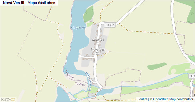 Nová Ves III - mapa části obce