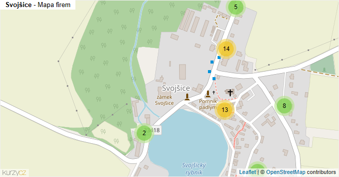 Svojšice - mapa firem