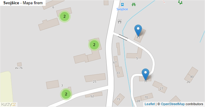 Svojšice - mapa firem