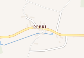 Řebří v obci Svojšín - mapa části obce
