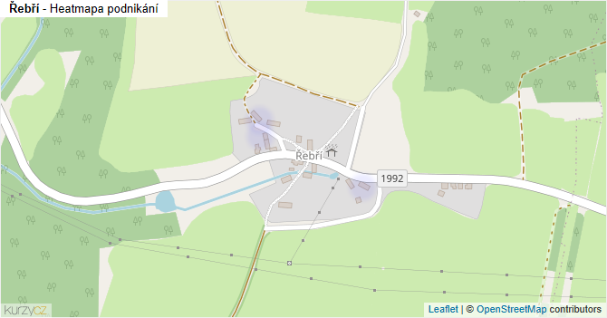 Řebří - mapa podnikání