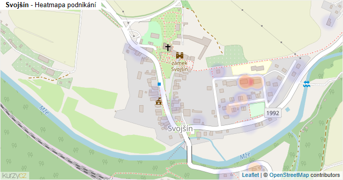 Svojšín - mapa podnikání